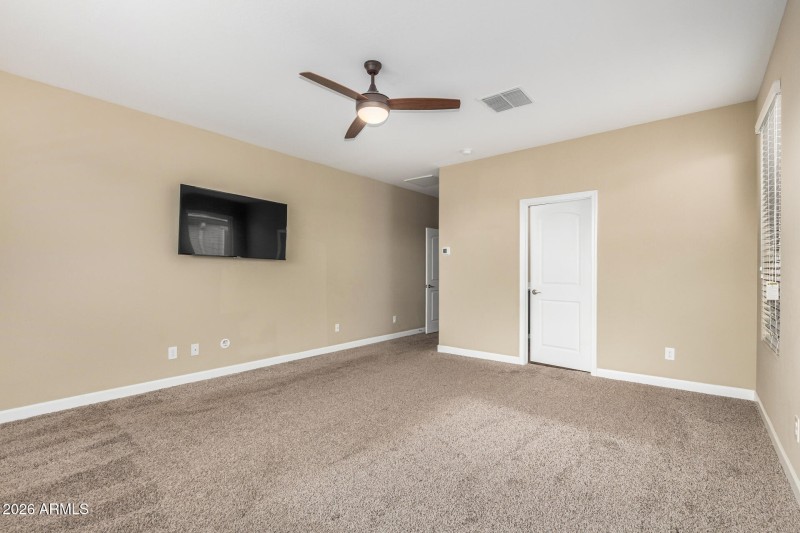 TV included in Primary Bedroom