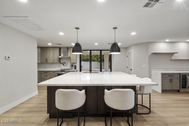 Oversized Quartz Kitchen Island