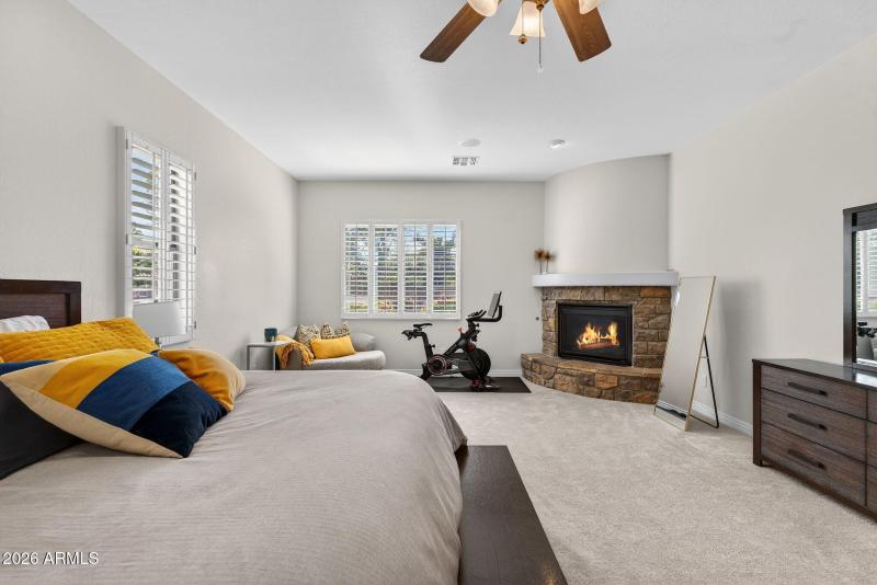 Primary Suite with fireplace