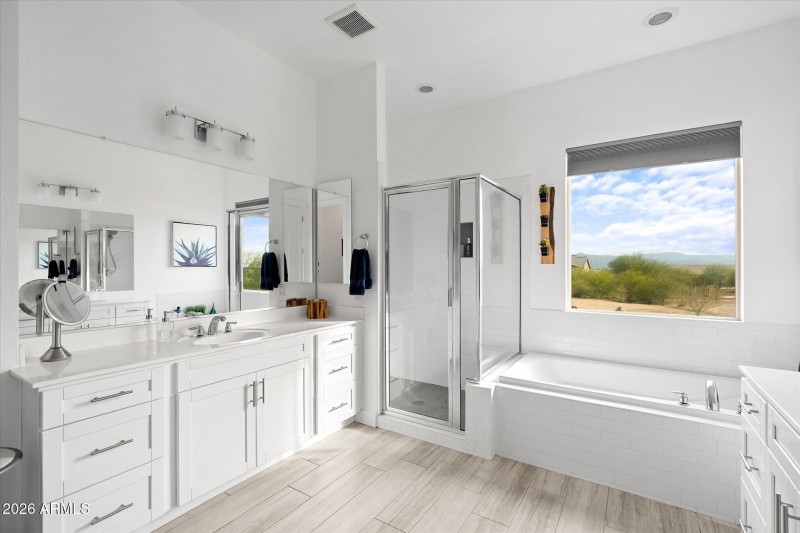 Primary Bathroom w/ views of Four Peaks