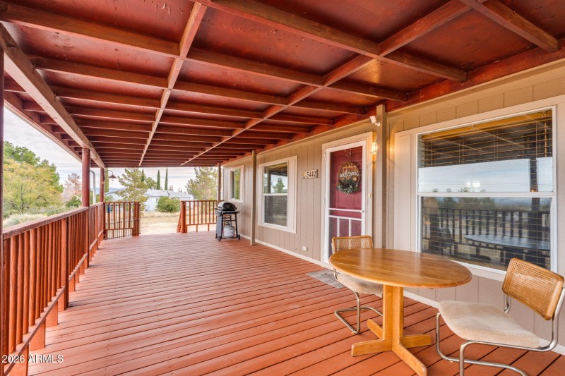 Full Length Covered Front Deck