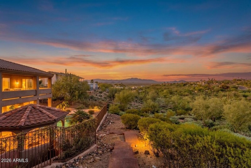 084_Wash and Four Peaks View Sunset