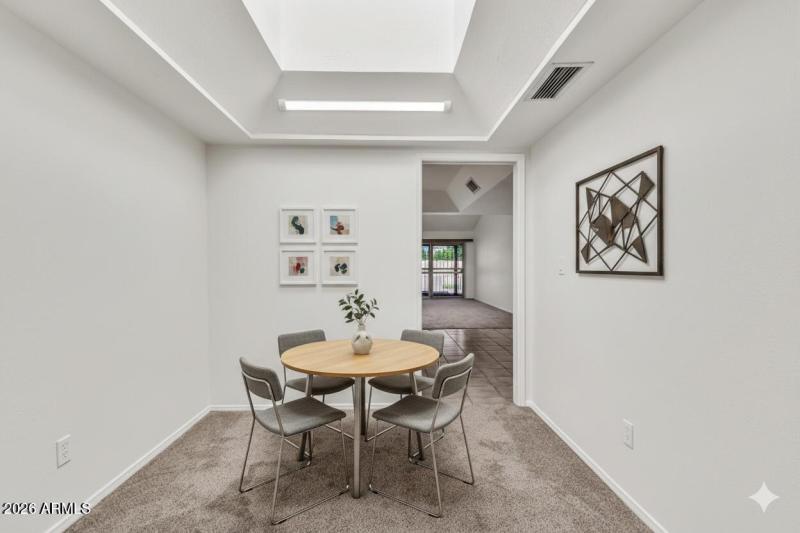 Breakfast area Virtually Staged