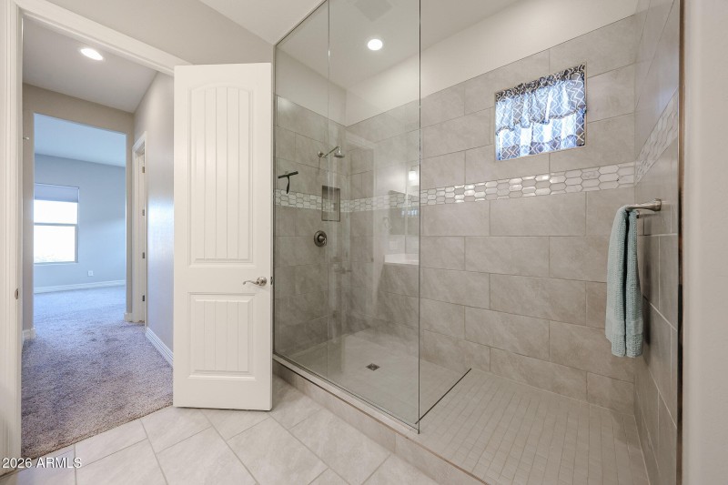 Fully Tiled Walk-in Shower