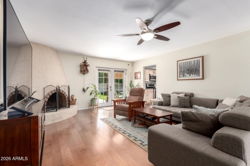 Family Room w/Beehive Fireplace
