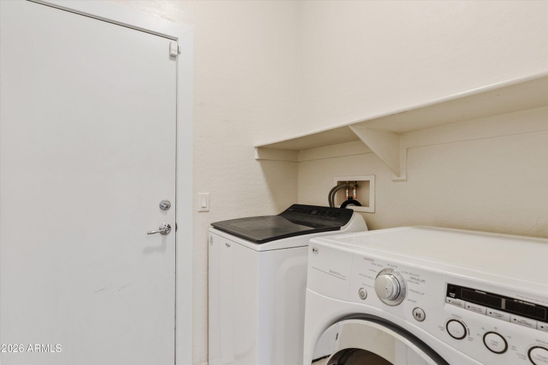 Inside laundry room