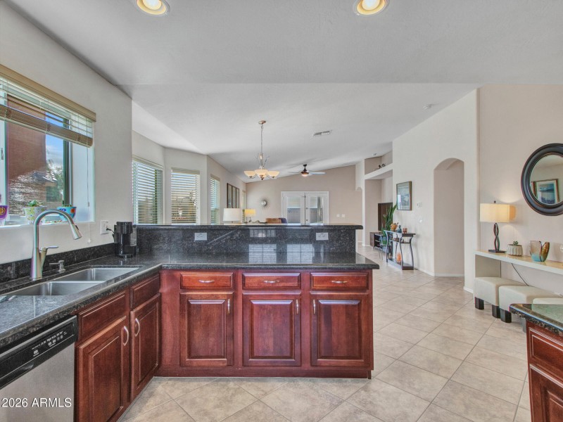 Open Kitchen to Living Area