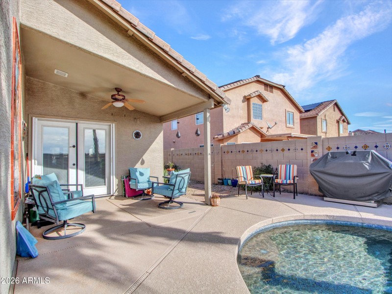 Poolside Seating & Grill Area