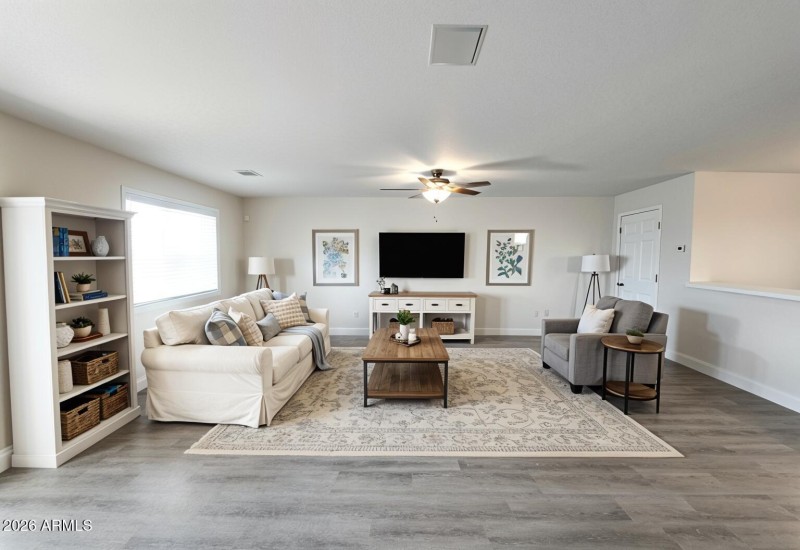 Virtually Staged Living Room