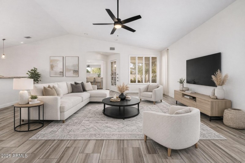 Modern living room with minimalist decor