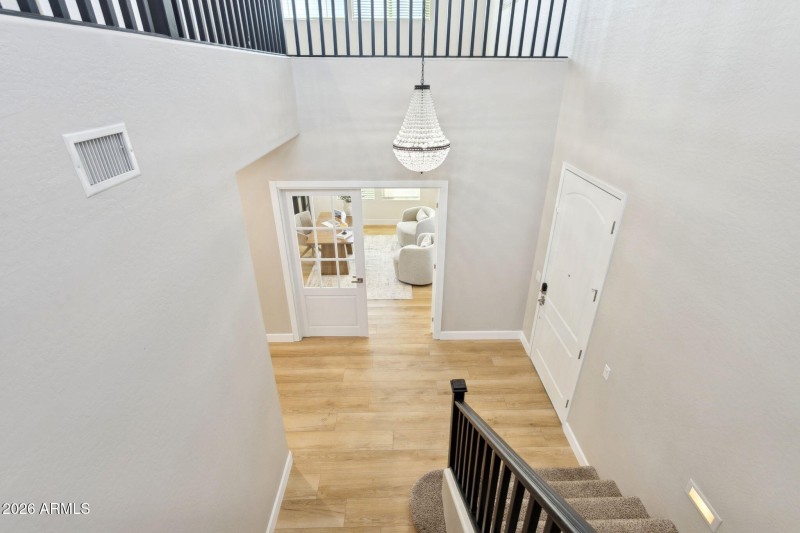 Two story foyer