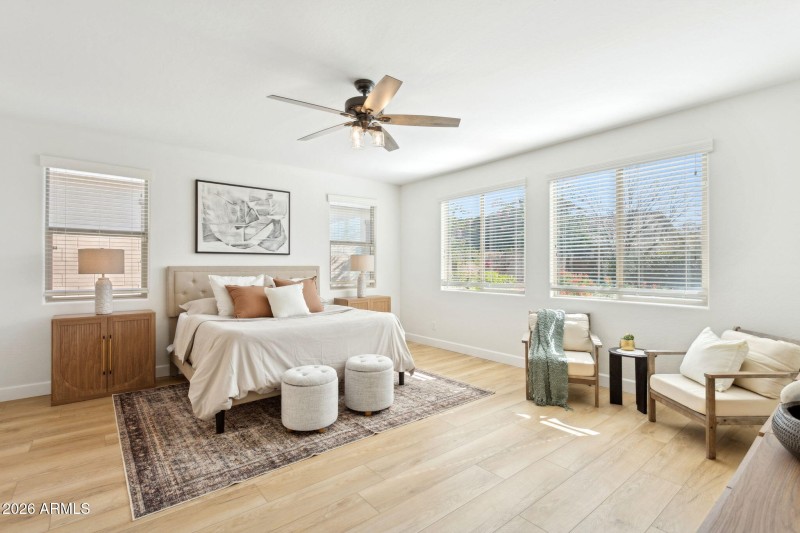 Main floor primary suite