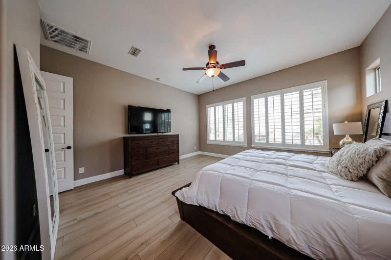 Shutters in Primary Bedroom