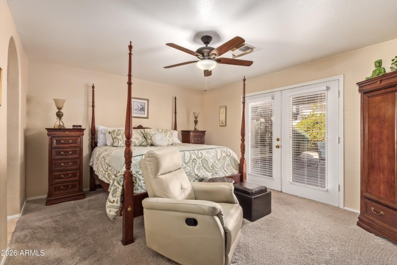 Master Bedtoom with French Doors