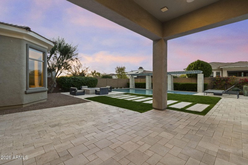 Covered Patio Overlooking Bkyd Oasis