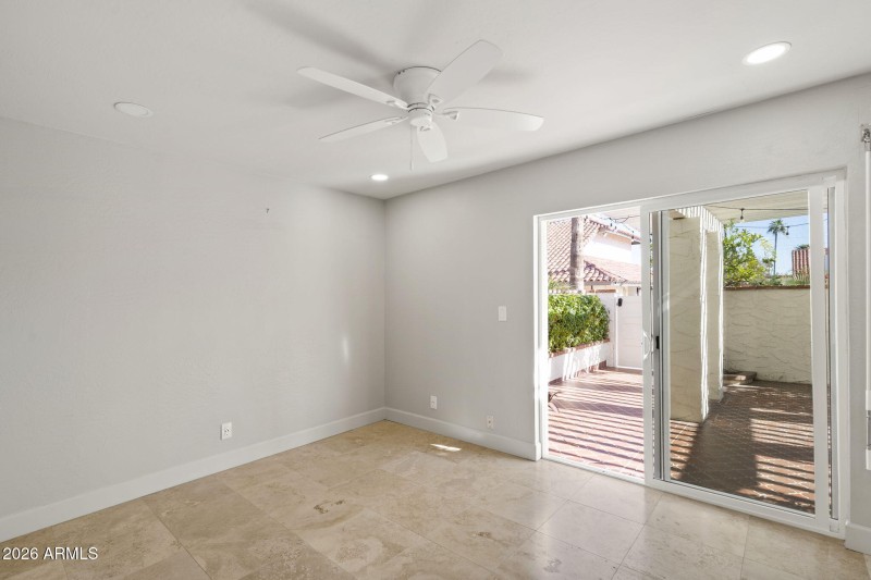 Bedroom 2 with Access to Back Patio
