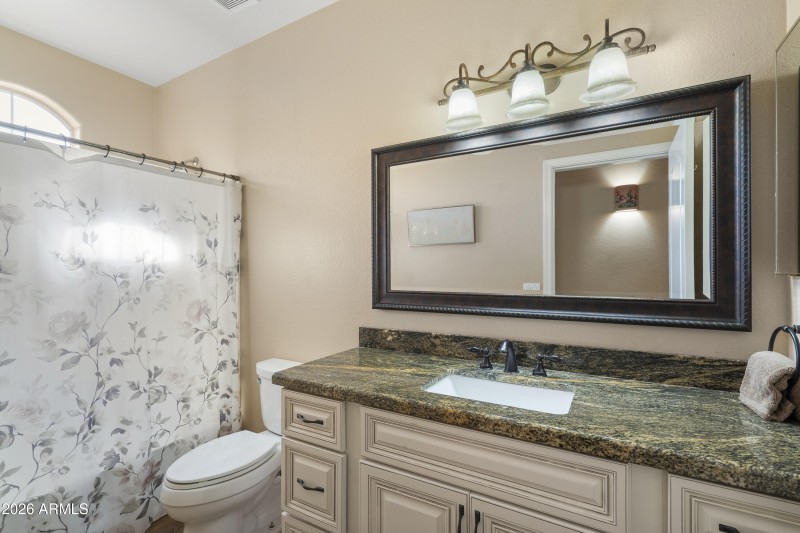 HALL BATHROOM WITH MATCHING CABINETS
