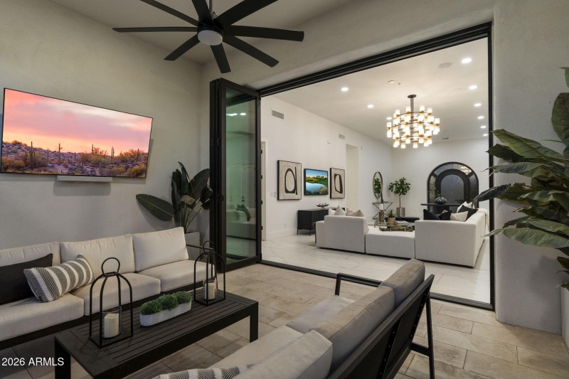 Covered Patio with Ceiling Fan