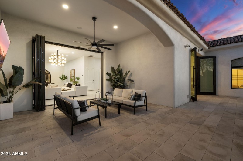 Covered Patio at Twilight