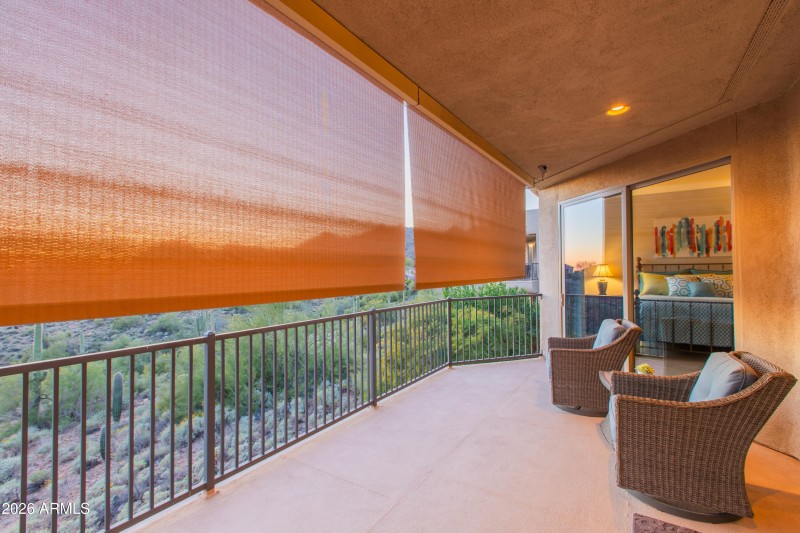 Private Patio with Solar Shades