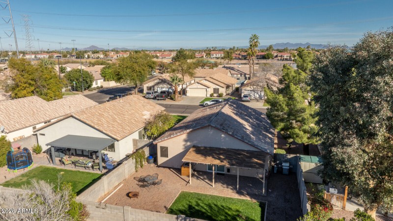 AERIAL VIEW OF BACK YARD
