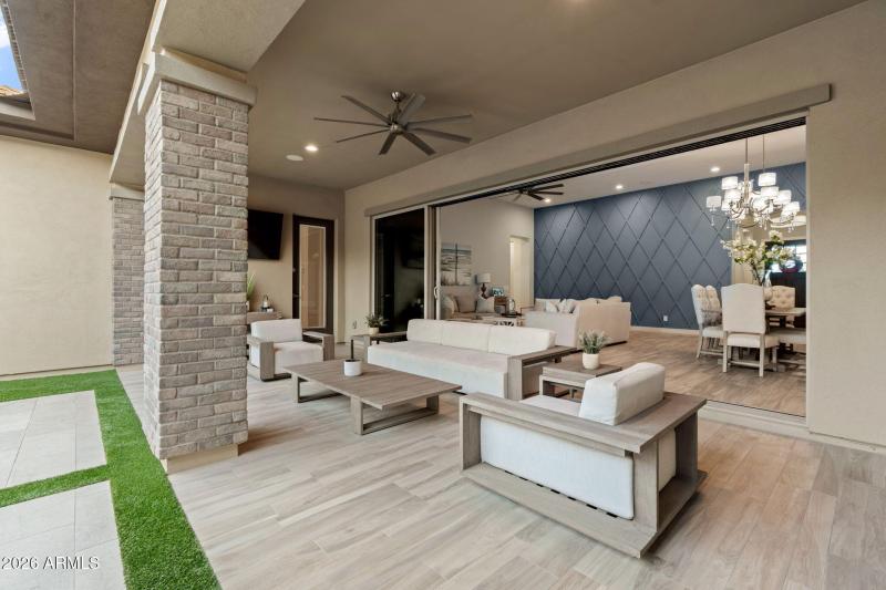 Covered Patio + Sliding Glass Wall