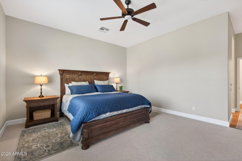 Spacious primary bedroom