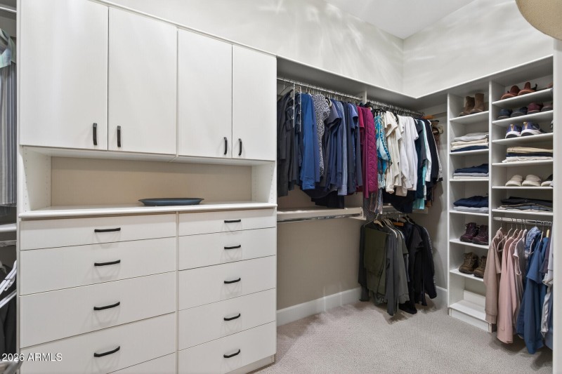 Built-ins in the walk in closet