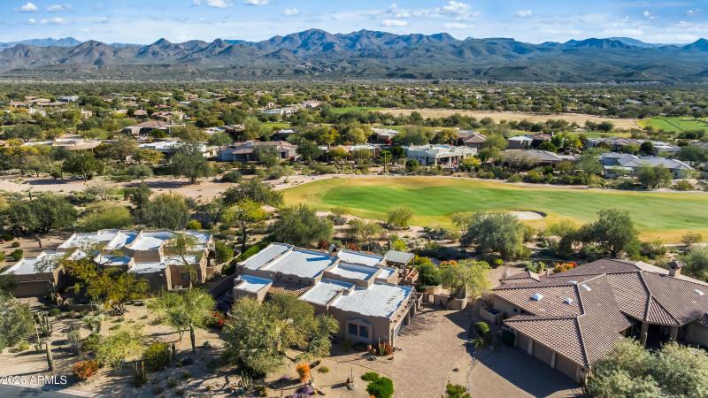 Aerial view to the east