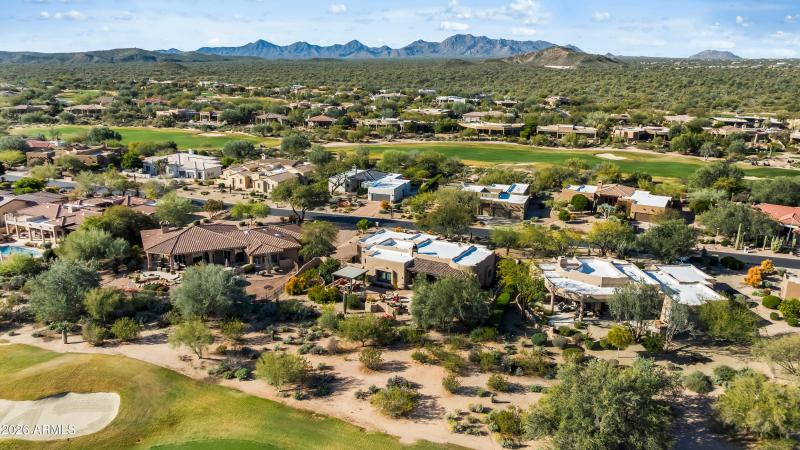 aerial view to the west