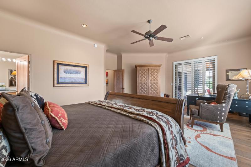 Desk area in primary suite