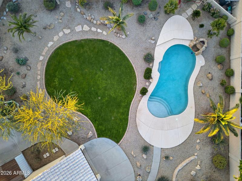 Aerial View of Partial Backyard