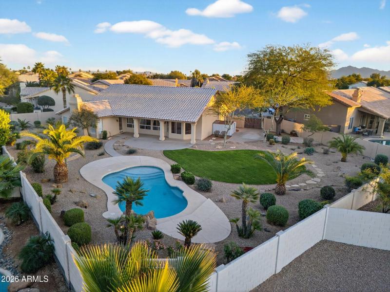 Aerial View of Partial Backyard