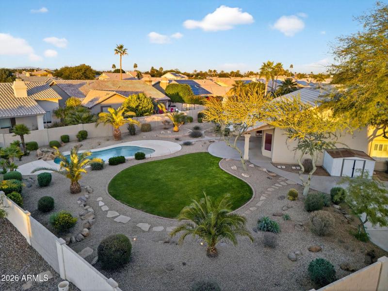 Aerial View of Partial Backyard