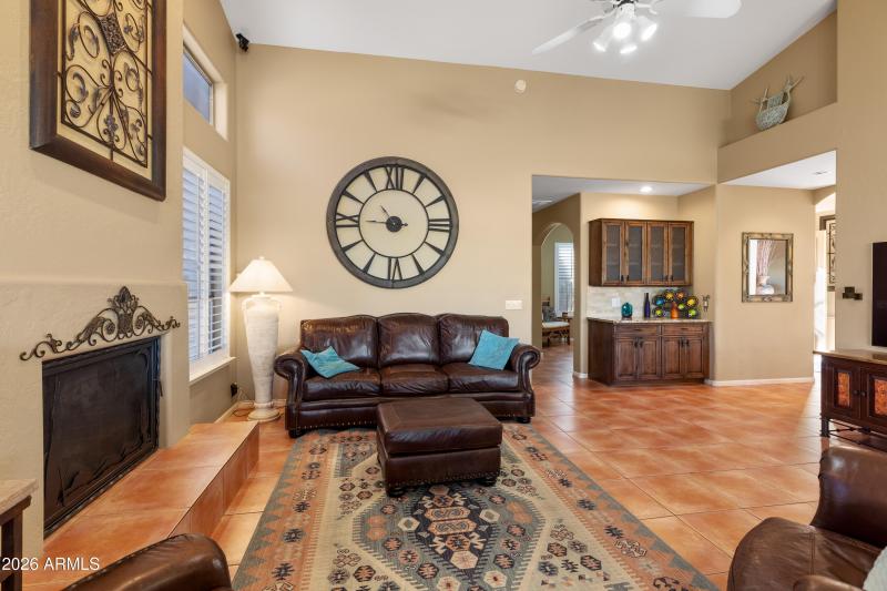 family room from kitchen table