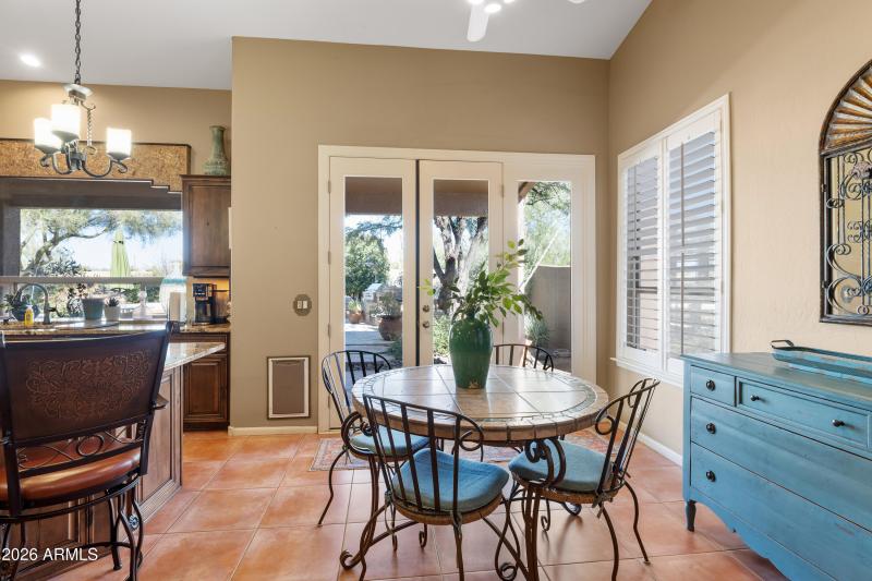 kitchen patio door and kitchen dining