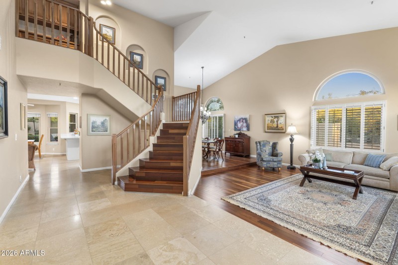 Front entry to formal living & dining