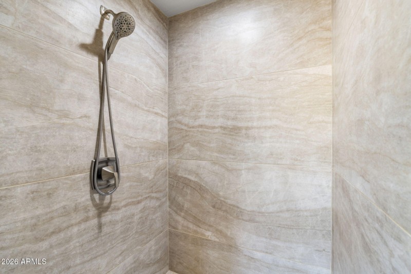 Primary walk-in shower