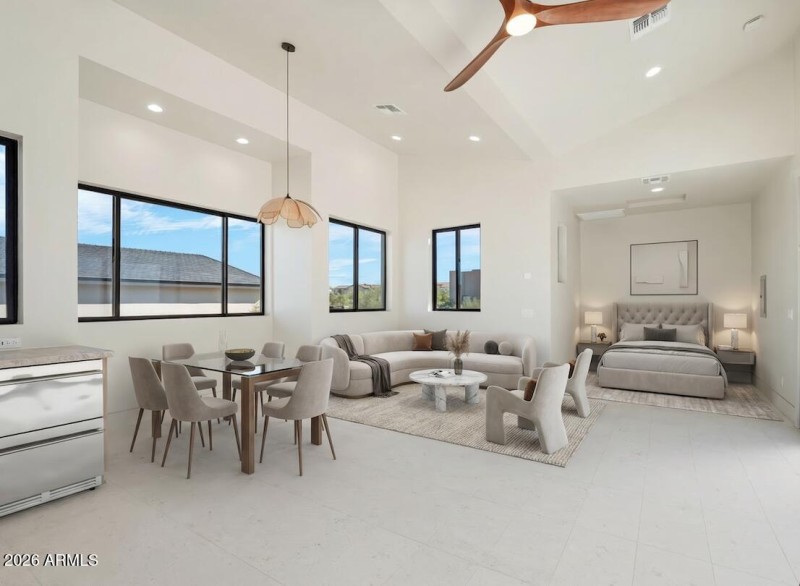 Digitally staged guest house