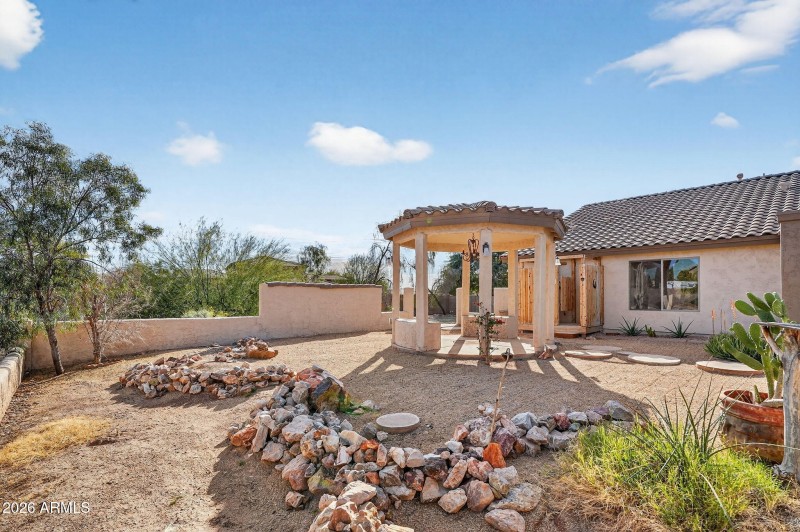 Backyard Patio & Gazebo View