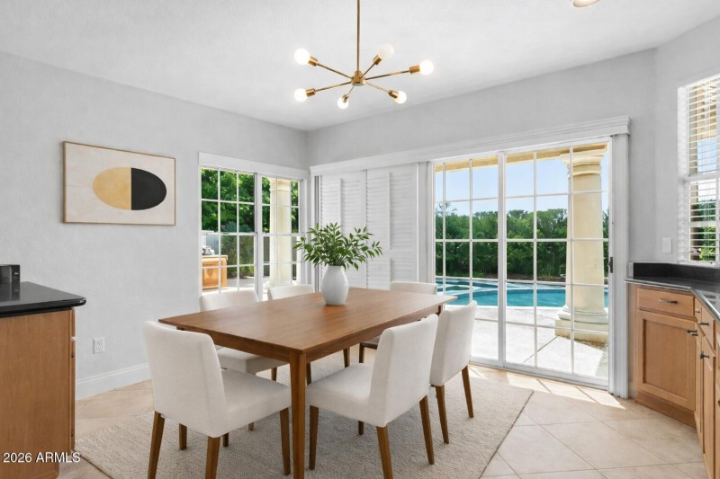 Breakfast room with views