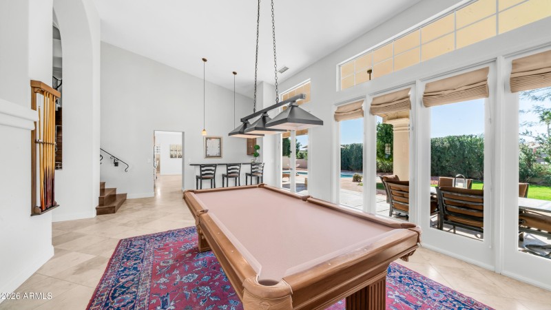 Views from family room with french doors