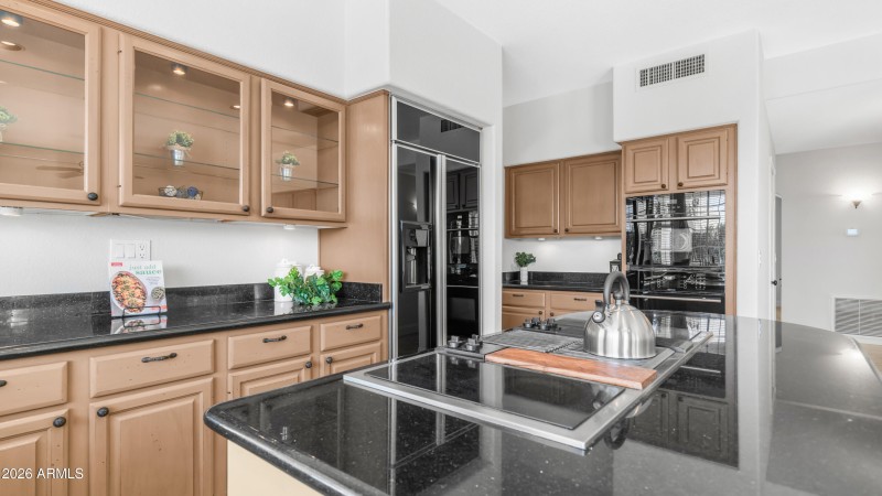 Glass door cabinets with lighting