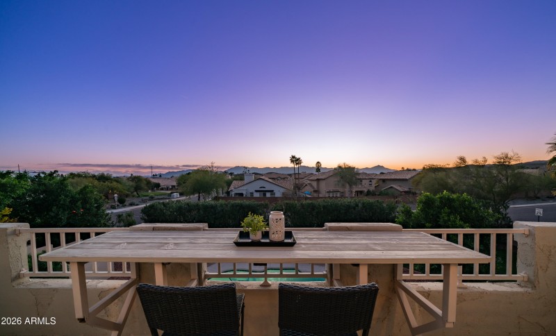 Twilight views from master balcony