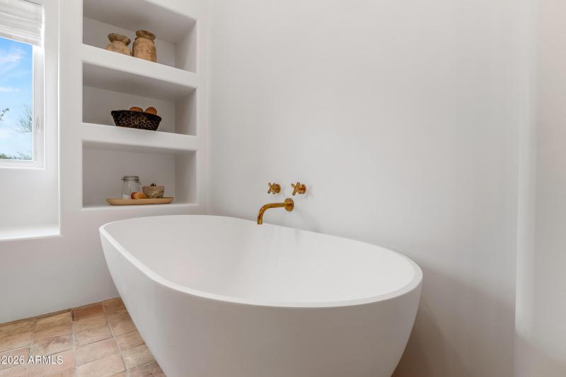 Primary bathroom's tub