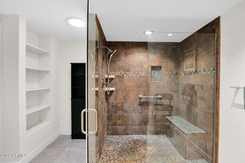 Large Shower, Glass Enclosure