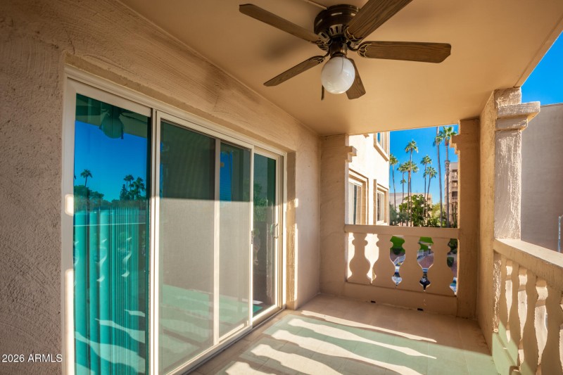 TILED, SPACIOUS BALCONY
