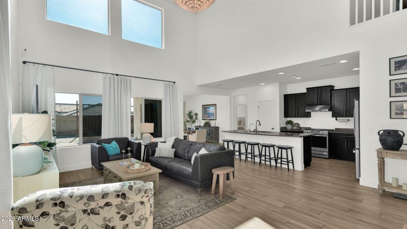 Open Concept Living & Kitchen