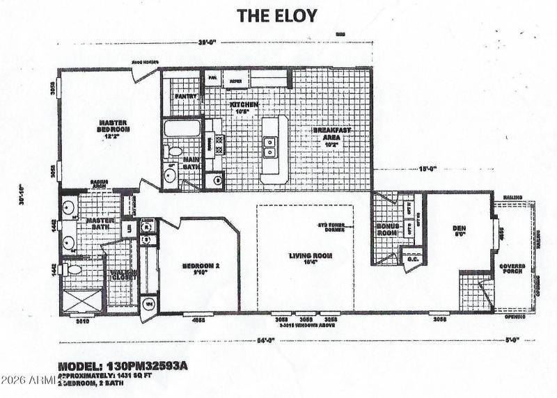PEM F-76 Eloy Black Line Floor Plan