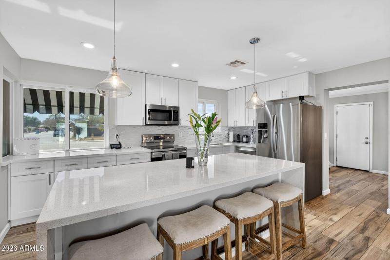 Clean and crisp kitchen